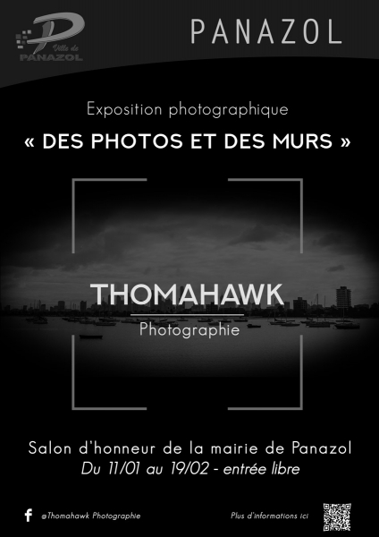 PHOTOGRAPHIE - Vernissage de THOMAHAWK le mercredi 10 janvier 2018 à partir de 18h30.