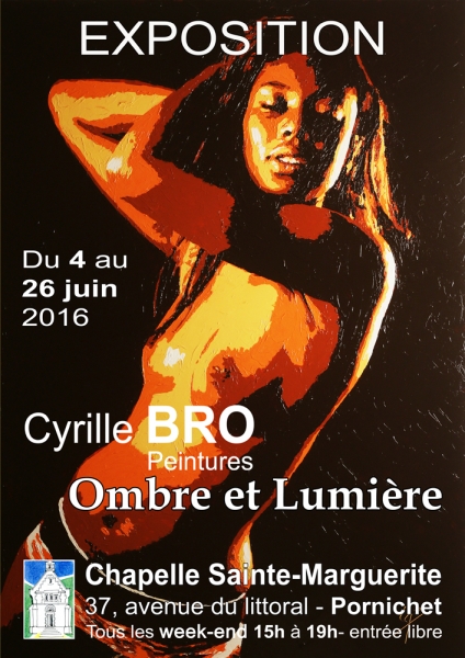 PEINTURE - Vernissage de Cyrille BRO le samedi 04 juin 2016 à partir de 18h00.
