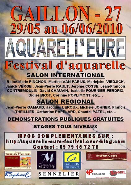 AQUARELLE - Vernissage de Muriel BUTHIER-CHARTRAIN le samedi 29 mai 2010 à partir de 18h00.